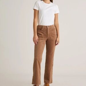 New Quince tan flare corduroy pants